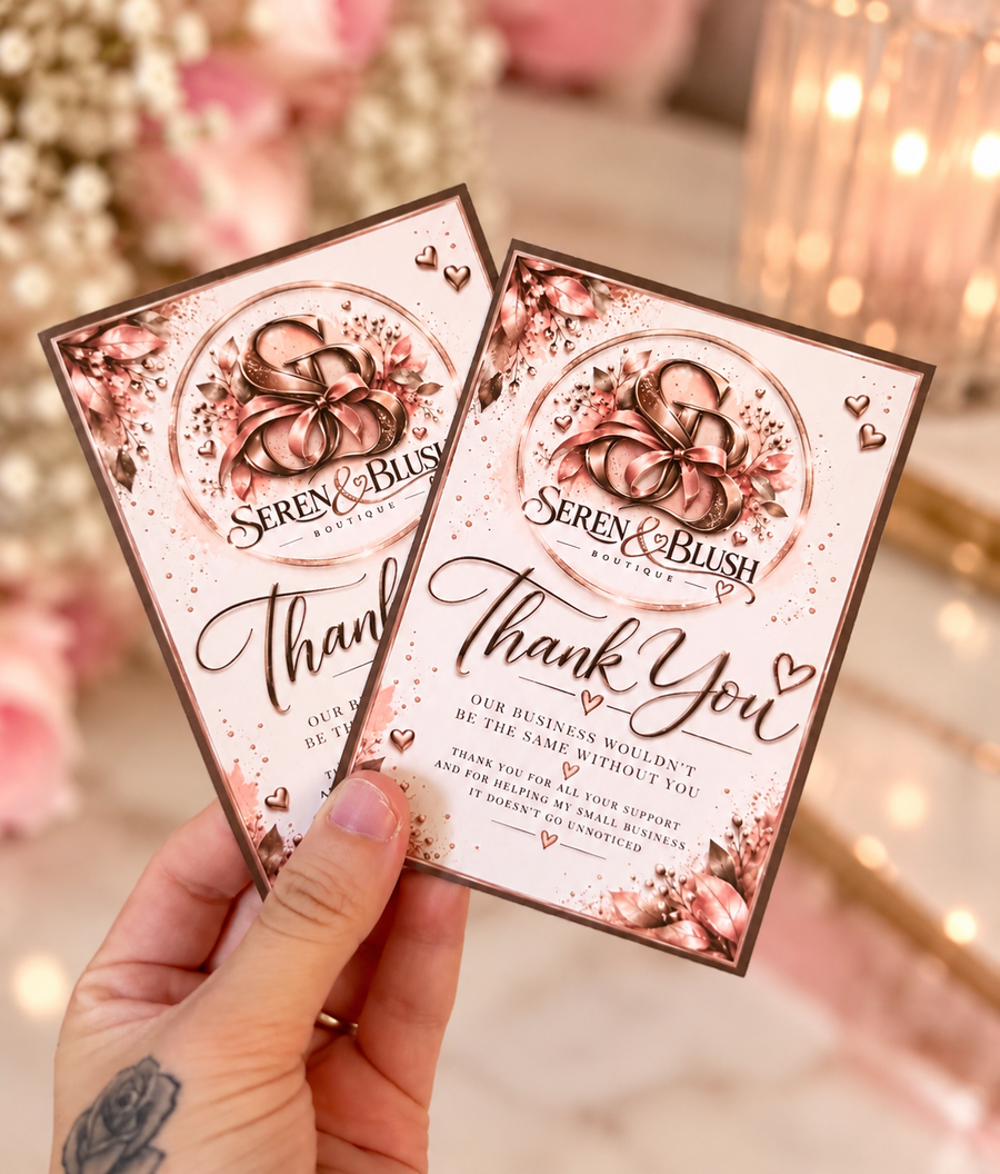 A6 Standard Thank you cards