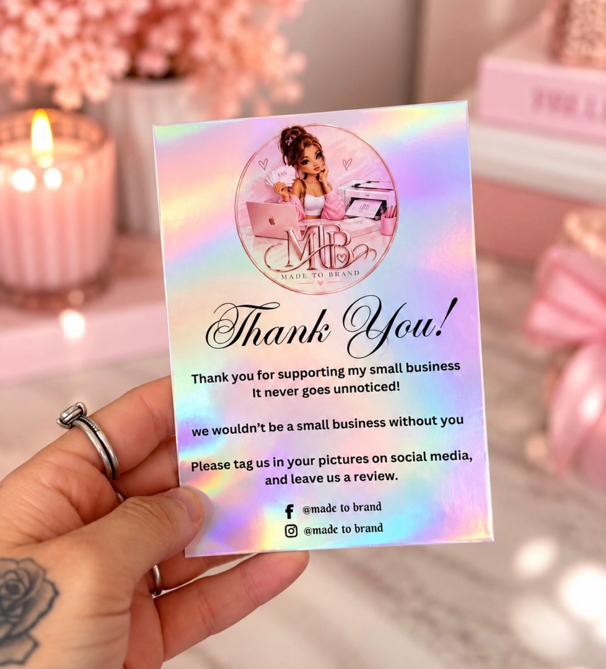 A6 Holographic Cards